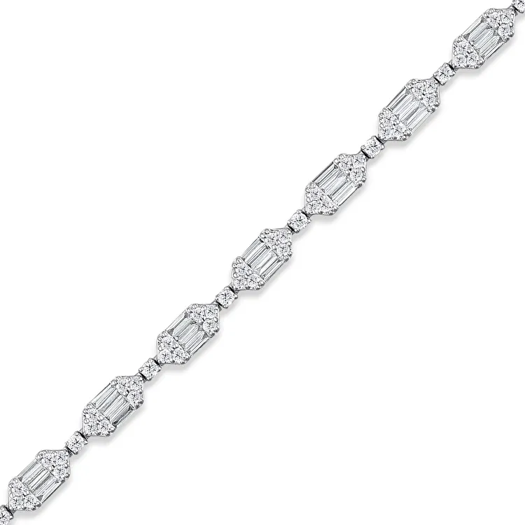 3.51 ct.Baguette Diamond Bracelet - 1
