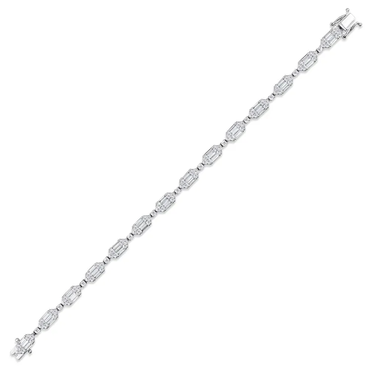 3.51 ct.Baguette Diamond Bracelet - 4