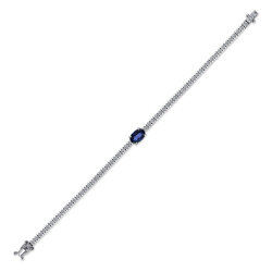 3.51 Carat Sapphire Diamond Bracelet - 3