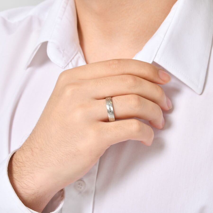 Platin Wedding Band - 3