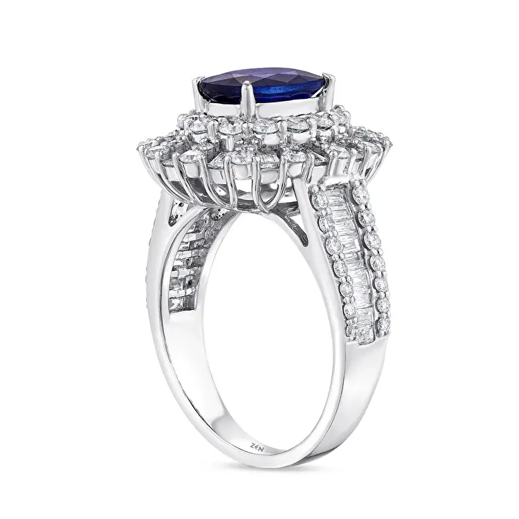 3.57 ct.Sapphire Diamond Ring - 2