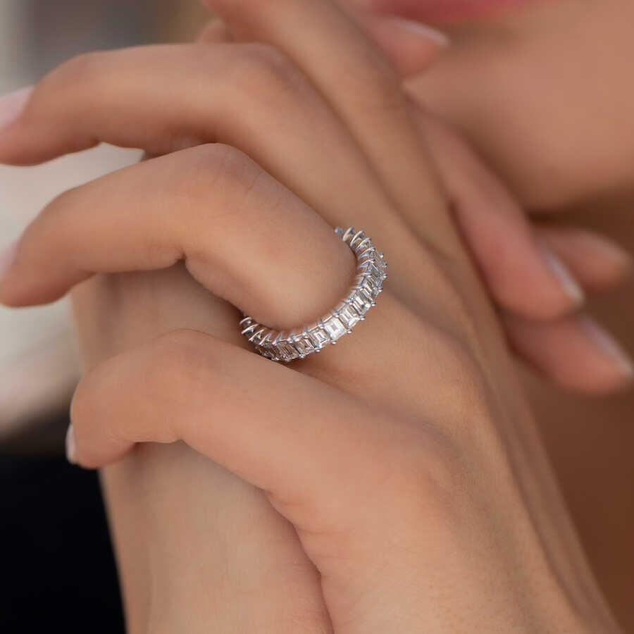 3.70 ct.Eternity Baguette Diamond Ring - 4