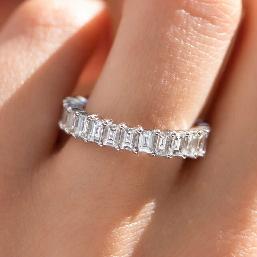 3.70 ct.Eternity Baguette Diamond Ring - 5