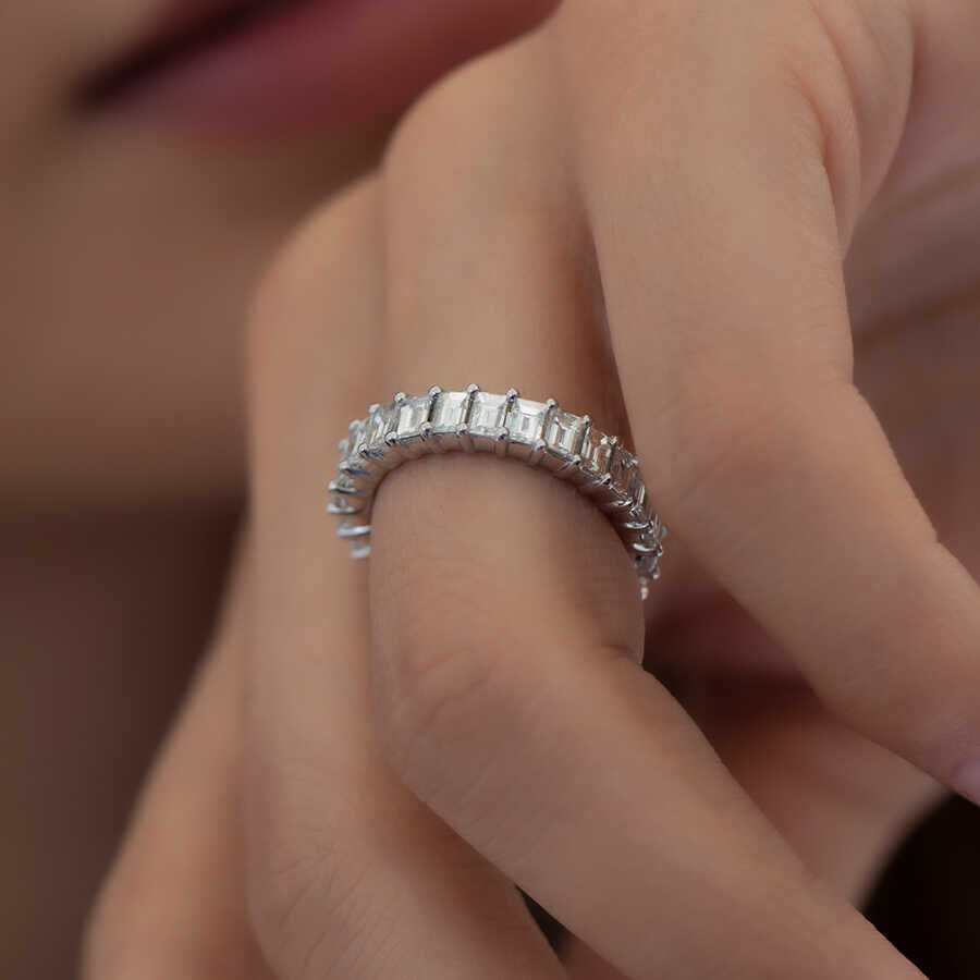 3.70 ct.Eternity Baguette Diamond Ring - 6
