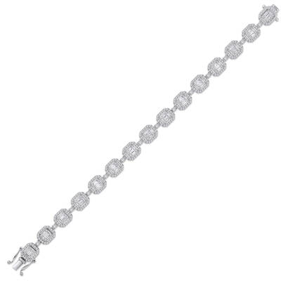 3.83 Carat Baguette Diamond Bracelet - 1
