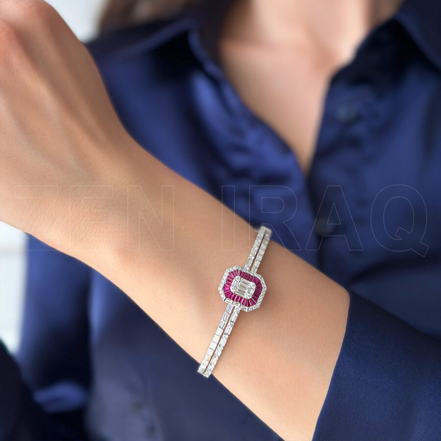 4.01 ct.Ruby Diamond Bracelet - 1