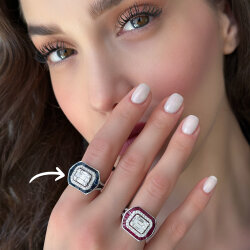 4.09 Carat Sapphire Diamond Ring - 3