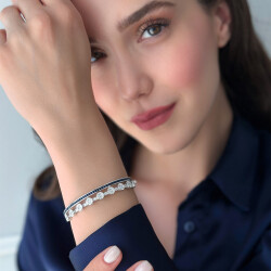 4.26 ct.Sapphire Diamond Bracelet - 1