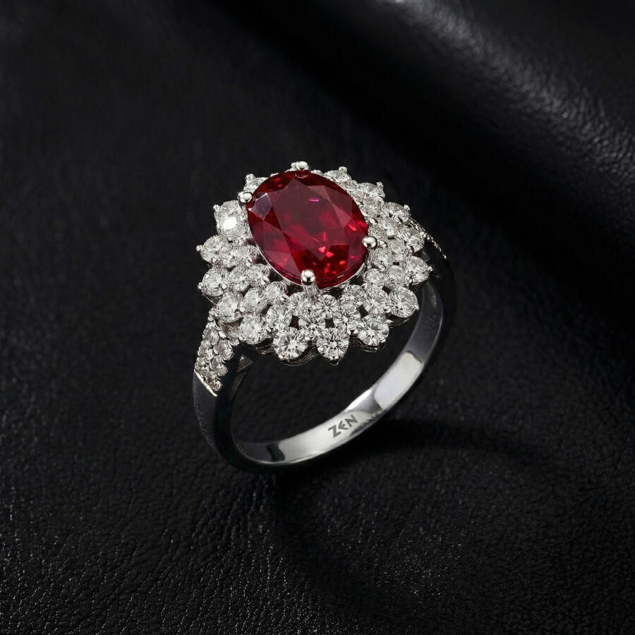 4.53 Carat Ruby Diamond Ring - 1