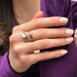 4.57 Carat Multicolor Gemstone Diamond Ring - 2