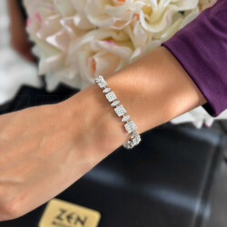 4.67 ct.Baguette Diamond Bracelet - 2