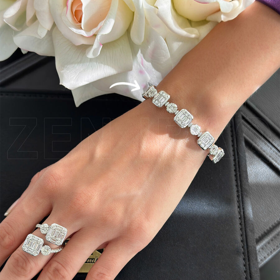 4.72 ct.Baguette Diamond Bracelet - 3