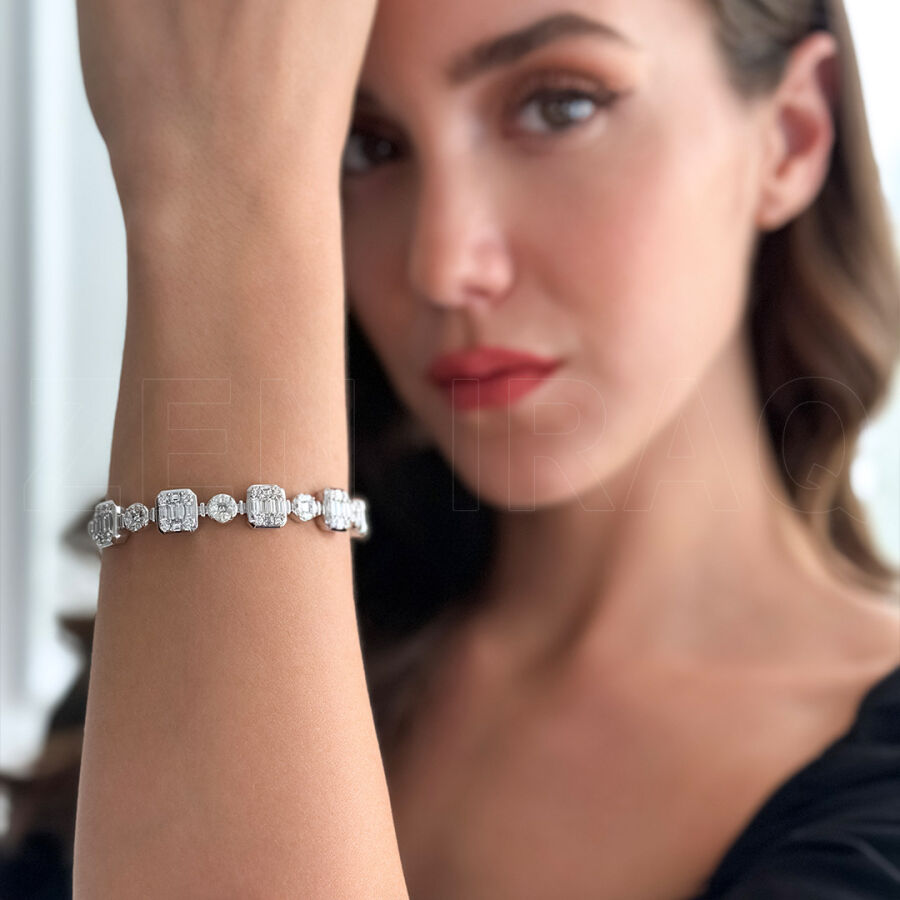 4.72 ct.Baguette Diamond Bracelet - 1