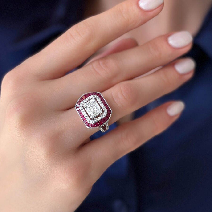 5.14 Carat Ruby Diamond Ring - 1