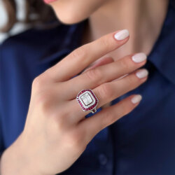 5.14 Carat Ruby Diamond Ring - 2