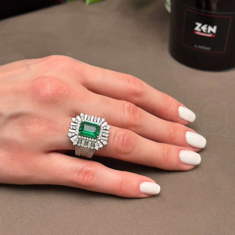 5.39 ct.Emerald Diamond Ring - 2