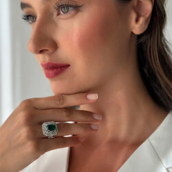 5.41 Carat Emerald Diamond Ring - 5