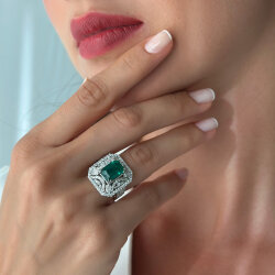 5.41 Carat Emerald Diamond Ring - 4