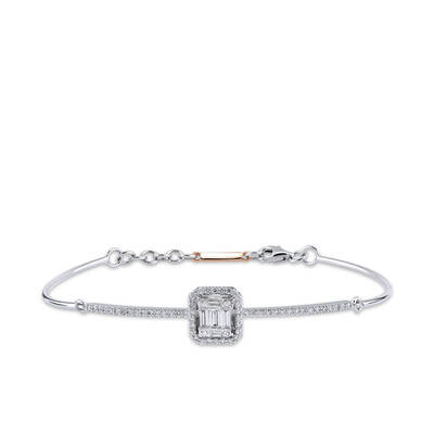 0.53 ct.Baguette Diamond Bracelet - 1