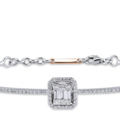 0.53 ct.Baguette Diamond Bracelet - 2