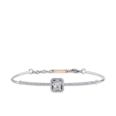 0.42 ct.Baguette Diamond Bracelet - 1