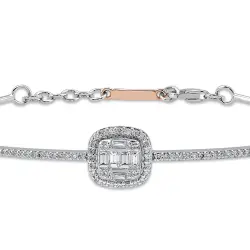 0.48 ct.Baguette Diamond Bracelet - 4