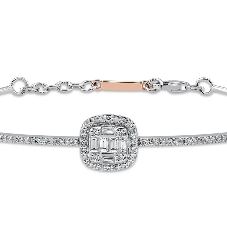 0.48 ct.Baguette Diamond Bracelet - 4