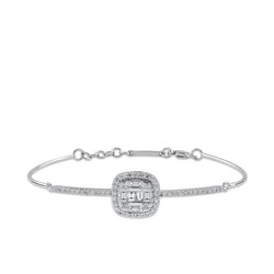 0.95 ct.Baguette Diamond Bracelet - 2