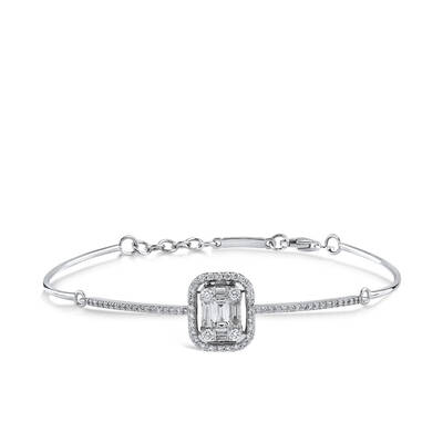 0.65 ct.Baguette Diamond Bracelet - 1