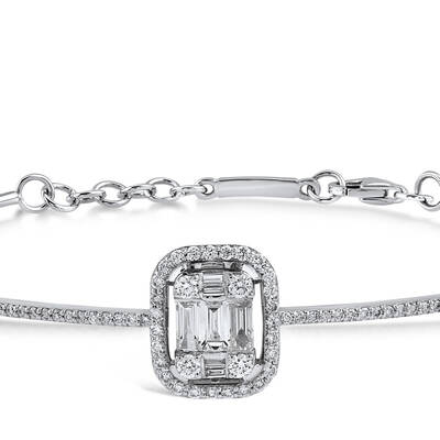 0.65 ct.Baguette Diamond Bracelet - 2