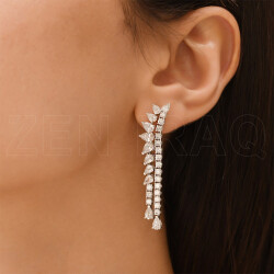 6.24 ct.Design Diamond Earrings - 2