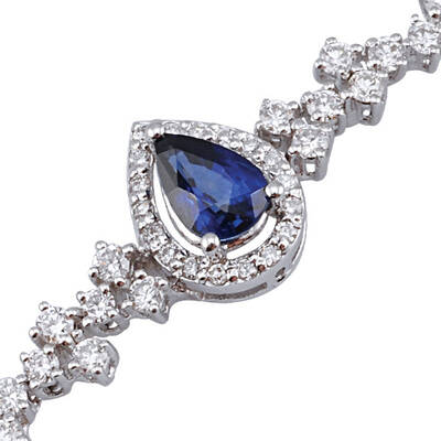 1.23 ct.Sapphire Diamond Bracelet - 2