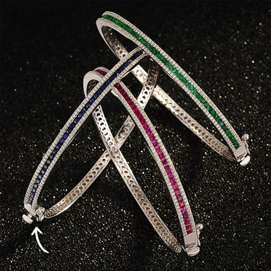1.96 ct.Sapphire Diamond Bracelet - 5