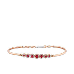 1.07 ct.Ruby Diamond Bracelet - 1