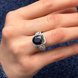 6.81 ct.Sapphire Diamond Ring - 3