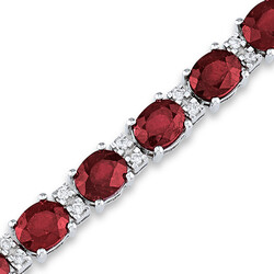 11.92 ct.Diamond Ruby Bracelet - 2