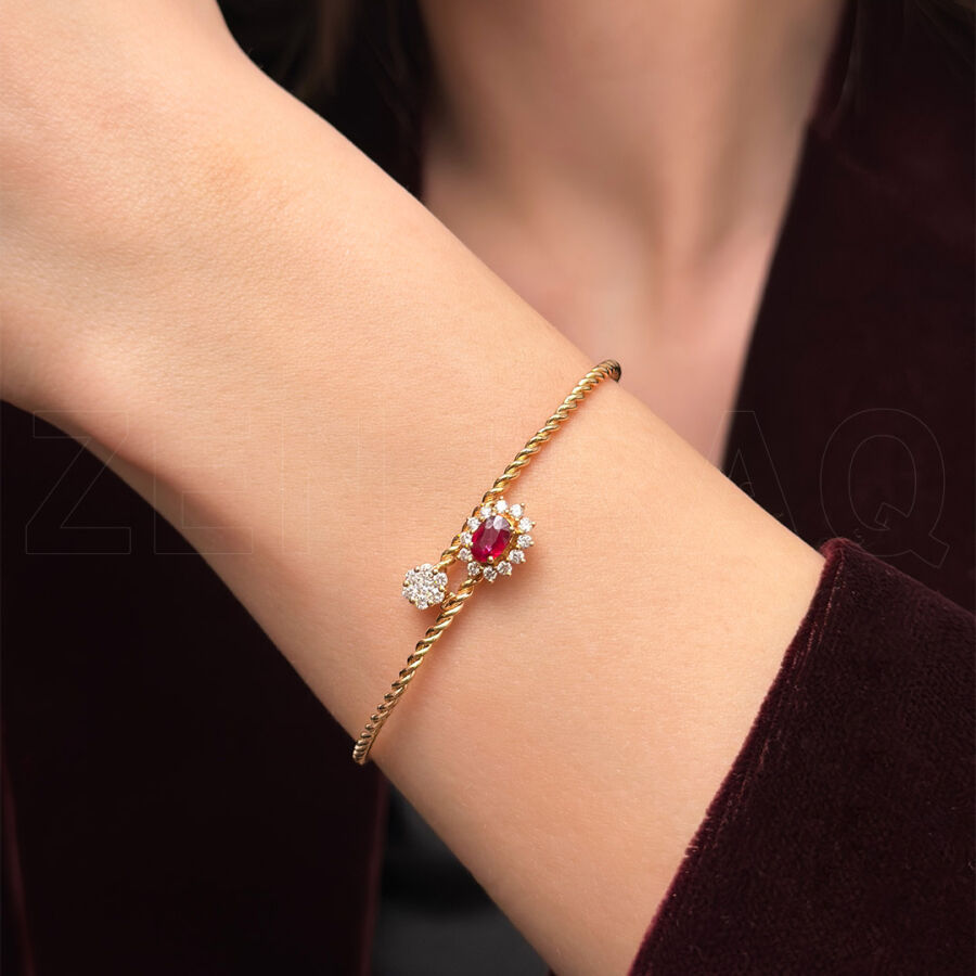 0.97 ct.Ruby Diamond Bracelet - 1
