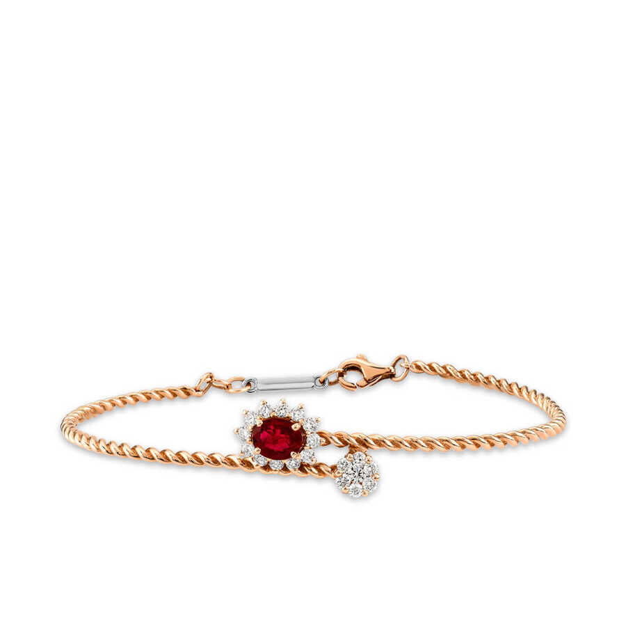 0.97 ct.Ruby Diamond Bracelet - 2