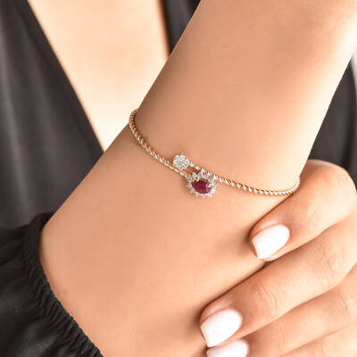 0.97 ct.Ruby Diamond Bracelet - 3