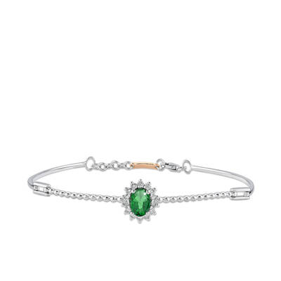 0.80 ct.Emerald Diamond Bracelet - 1