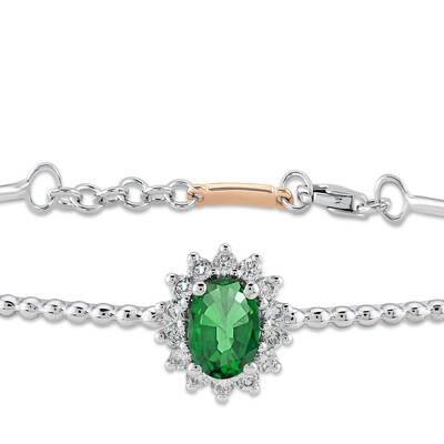 0.80 ct.Emerald Diamond Bracelet - 2