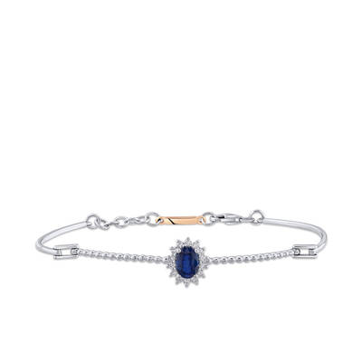 1.09 ct.Sapphire Diamond Bracelet - 1