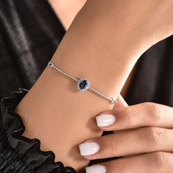 1.09 ct.Sapphire Diamond Bracelet - 3