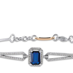 0.97 ct.Sapphire Diamond Bracelet - 4