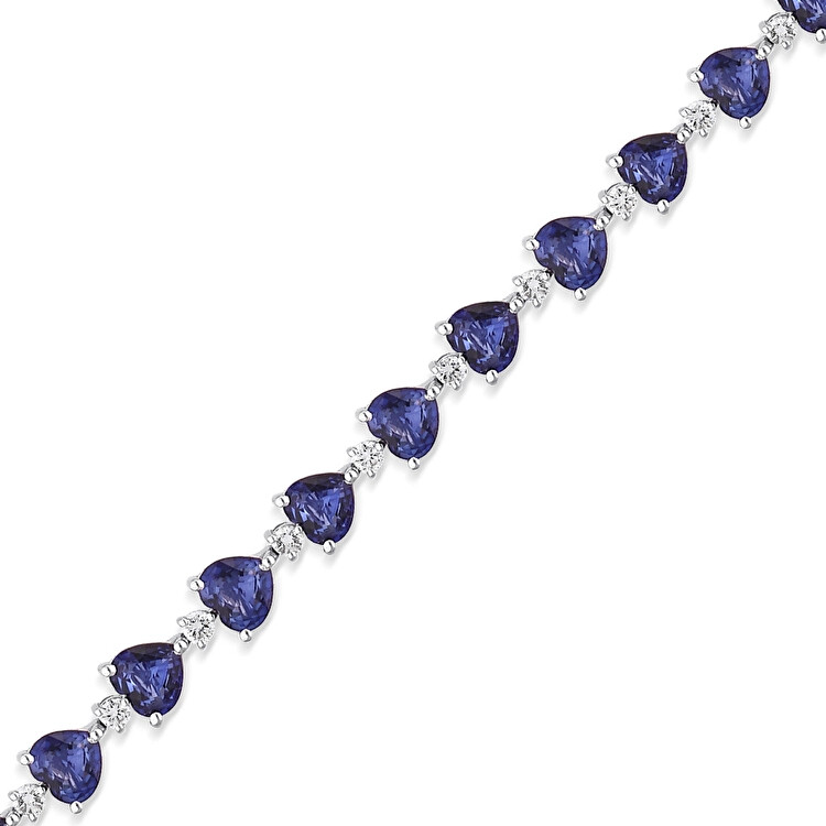 7.43 ct.Diamond Sapphire Bracelet - Zen Diamond