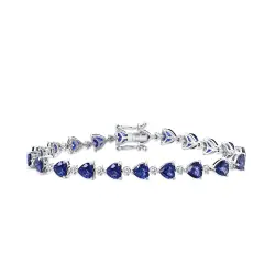 7.43 ct.Diamond Sapphire Bracelet - 2