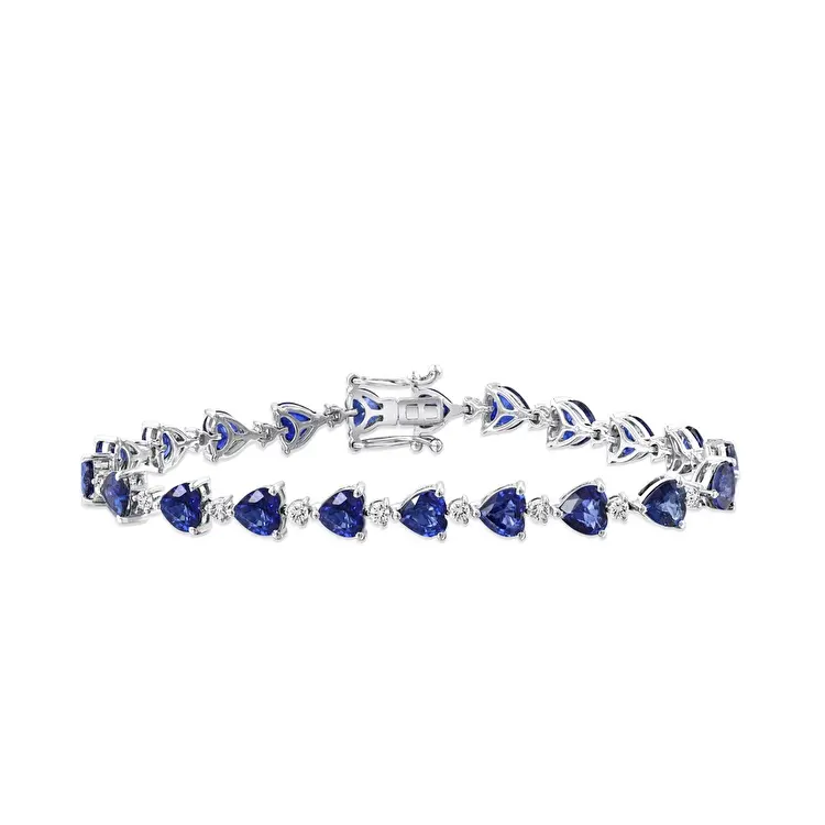 7.43 ct.Diamond Sapphire Bracelet - 2