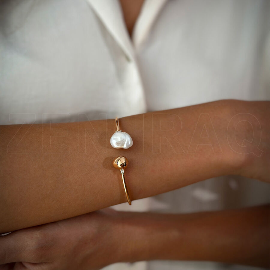 1.54 ct.Pearl Diamond Bracelet - 4