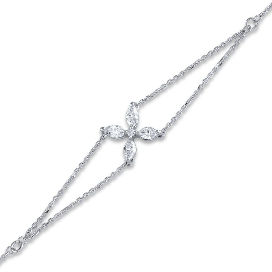 0.37 ct.Marquise Diamond Bracelet - 2