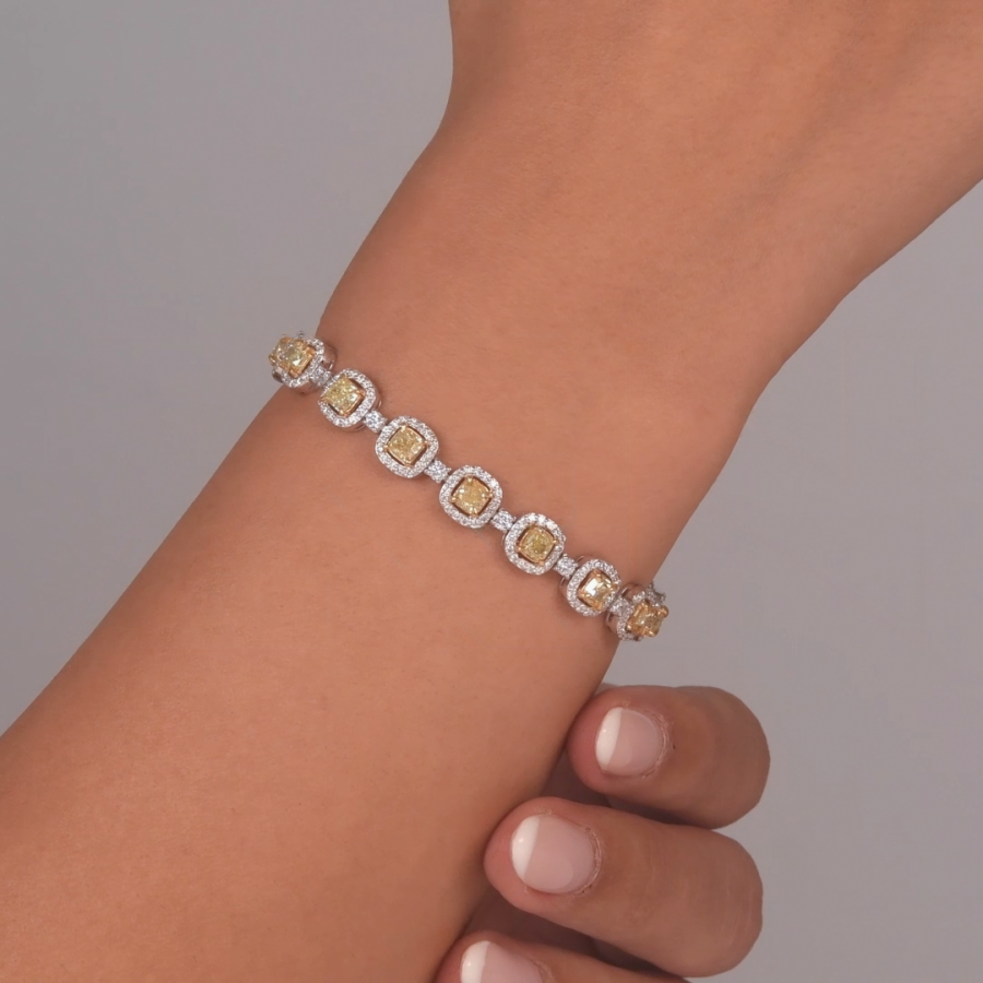 8.44 ct.Design Diamond Bracelet - 1